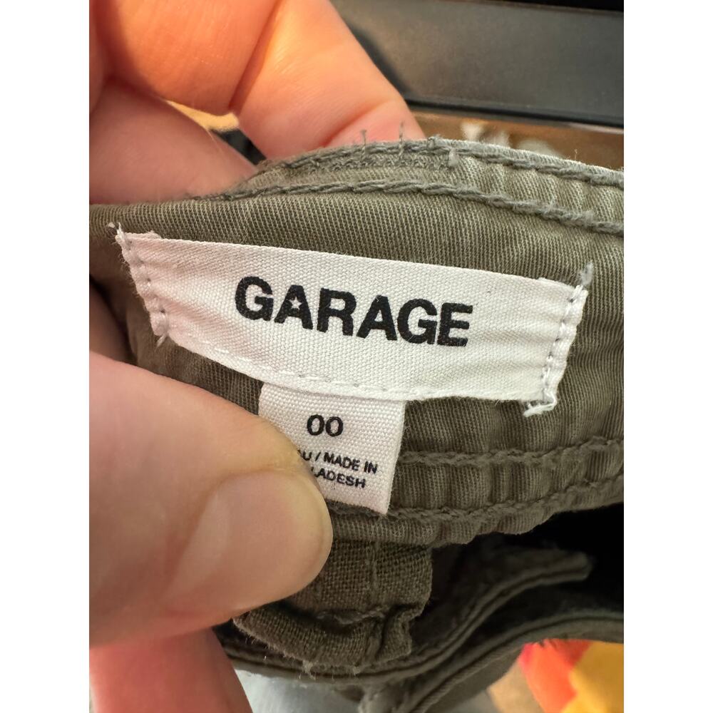Garage Distressed Army Green Cargo Pants Size 00 - Picture 2 of 6